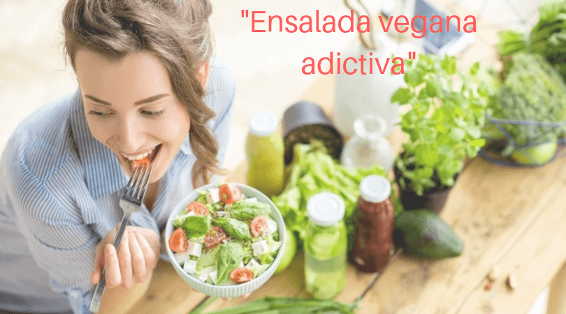 ensalada de col vegana adictiva